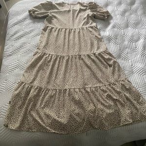 Short sleeved leopard print Maxi dress size M